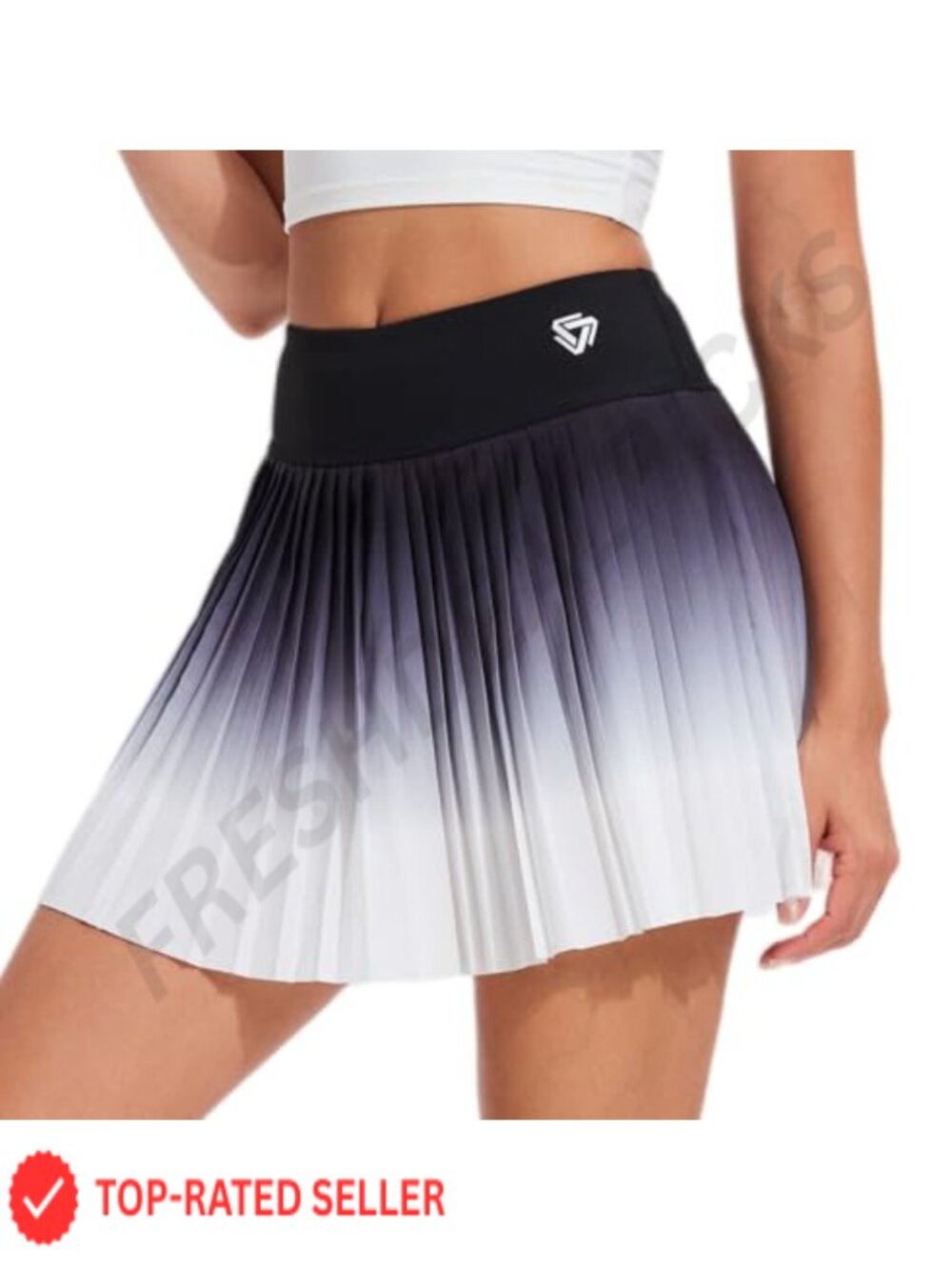 Pleated Tennis Skort with Shorts High Waisted Tummy Control Golf Skorts Pockets